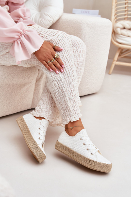 Zapatos casuales blancos de plataforma Princa