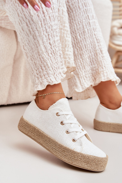 Zapatos casuales blancos de plataforma Princa