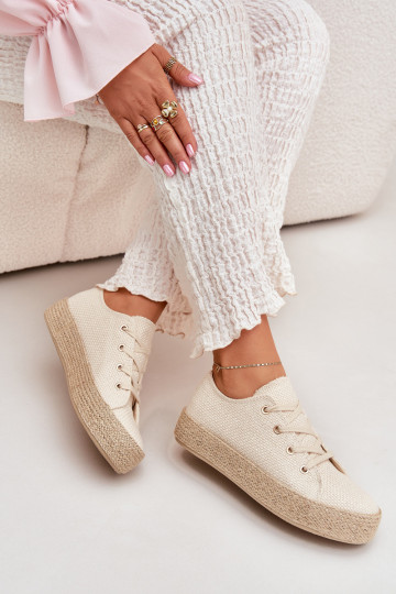 Zapatos casuales beiges de plataforma Princa