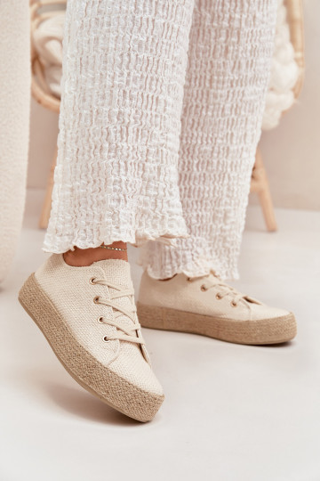 Zapatos casuales beiges de plataforma Princa 2