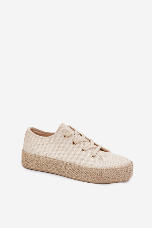 Zapatos casuales beiges de plataforma Princa