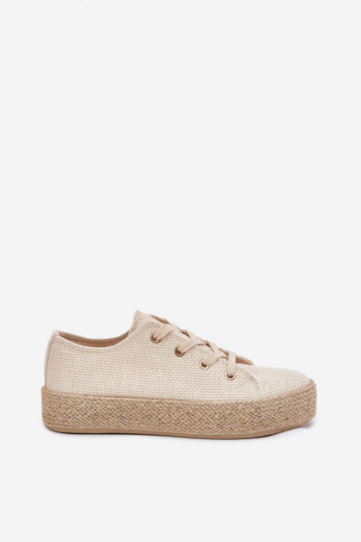 Zapatos casuales beiges de plataforma Princa
