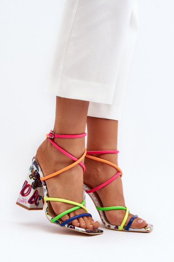 Sandalias de tacón multicolores Josette 2