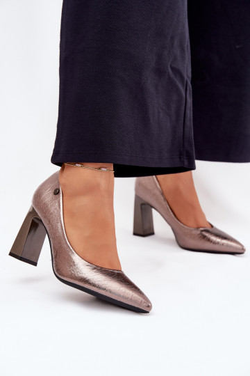 Zapatos de tacón grises Vinceza 62252