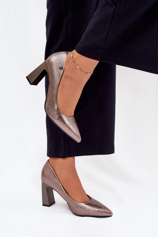 Zapatos de tacón grises Vinceza 62252