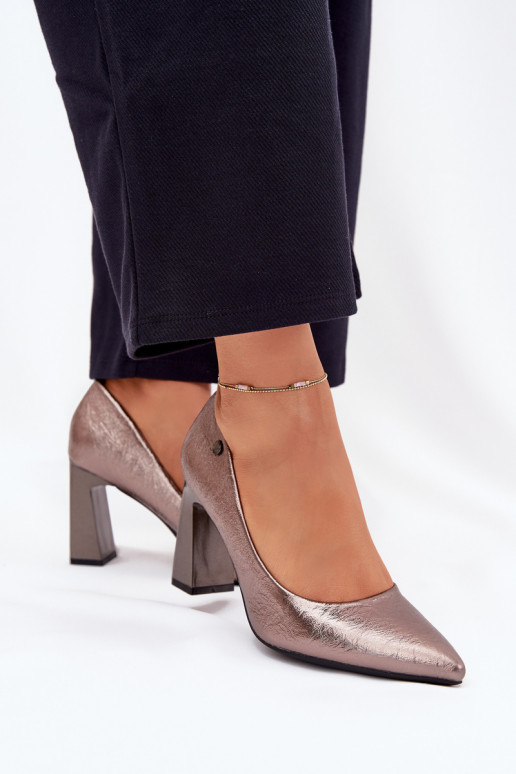 Zapatos de tacón grises Vinceza 62252