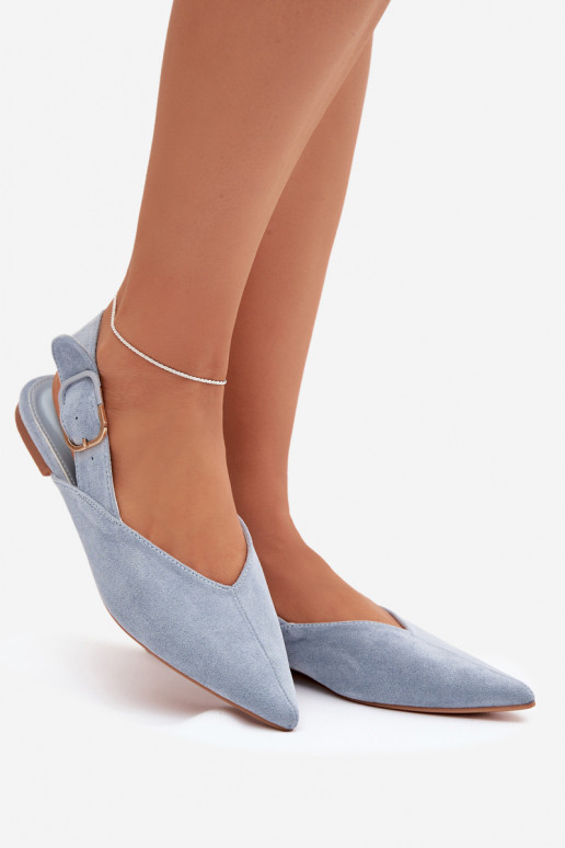 Bailarinas azules para mujer con hebillas Tanelia