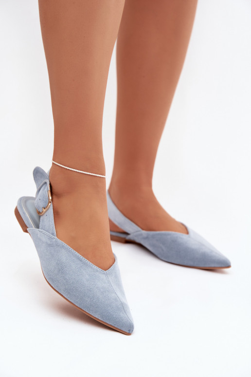 Bailarinas azules para mujer con hebillas Tanelia