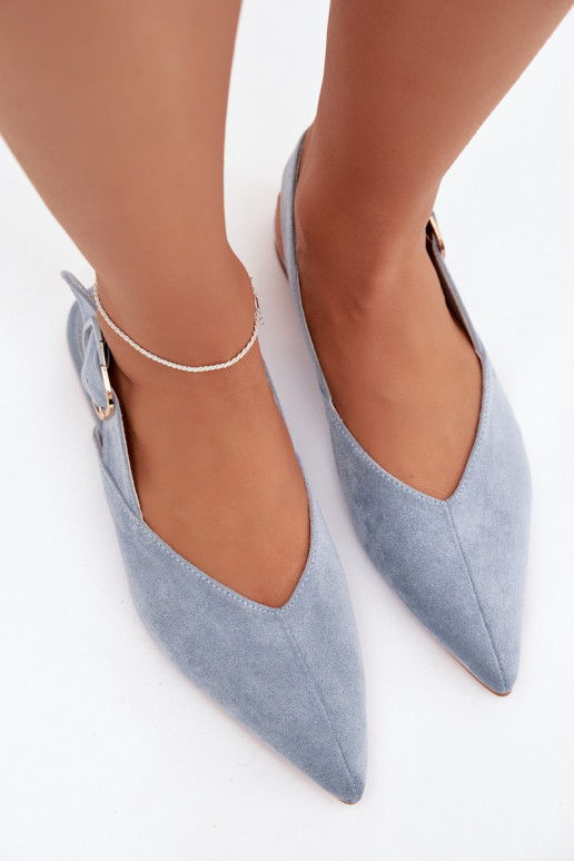 Bailarinas azules para mujer con hebillas Tanelia