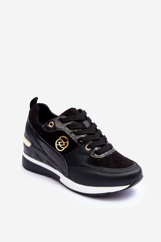 Zapatillas deportivas negras para mujer con plataforma Genova