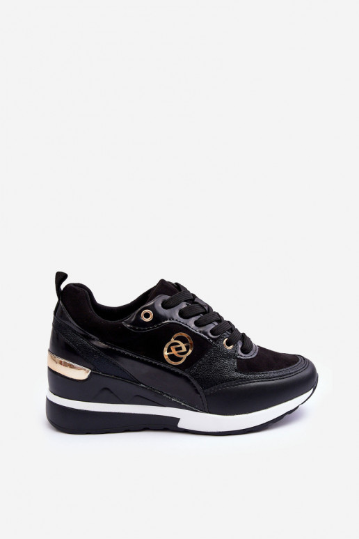 Zapatillas deportivas negras para mujer con plataforma Genova