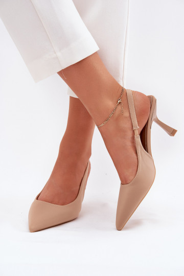 Sandalias de color arena para mujer con tacones finos Lunira