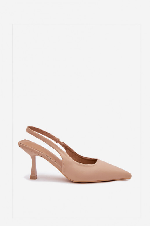 Sandalias de color arena para mujer con tacones finos Lunira