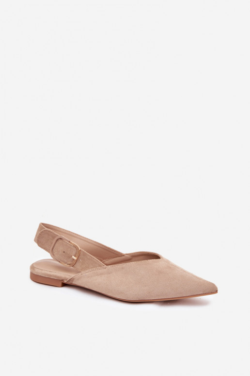 Bailarinas beiges para mujer con hebillas Tanelia