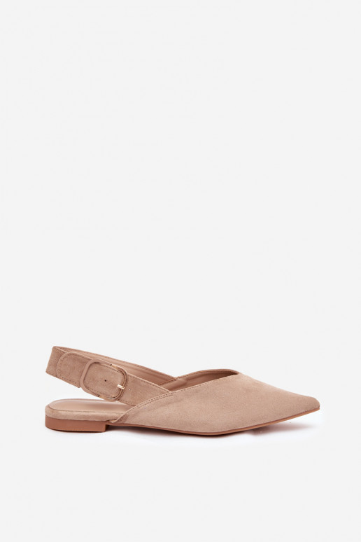 Bailarinas beiges para mujer con hebillas Tanelia