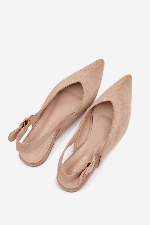 Bailarinas beiges para mujer con hebillas Tanelia