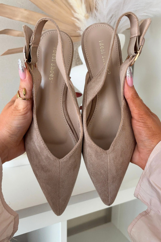 Bailarinas beiges para mujer con hebillas Tanelia