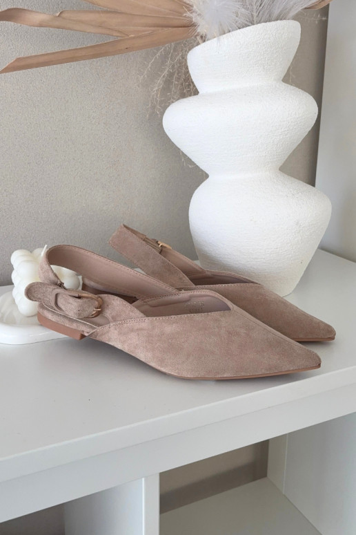 Bailarinas beiges para mujer con hebillas Tanelia
