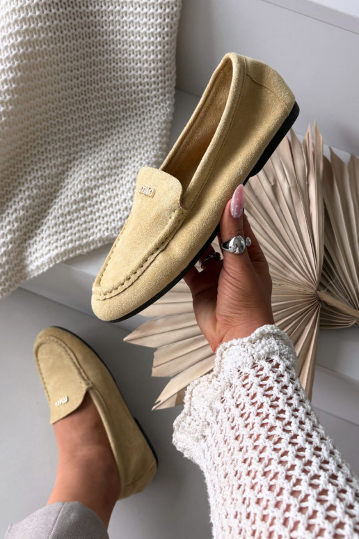 Mocasines amarillos para mujer con detalles dorados Sarivelle