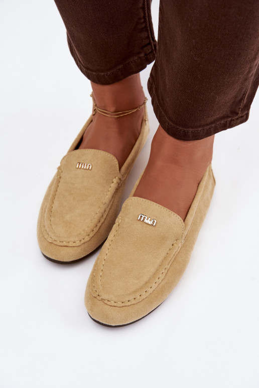 Mocasines amarillos para mujer con detalles dorados Sarivelle