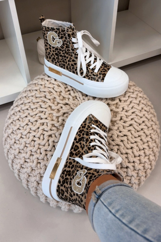 Zapatos casuales con plataforma y estampado de leopardo Meloria