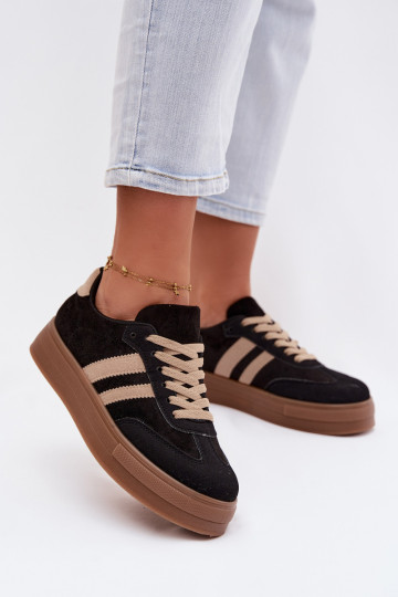 Zapatillas deportivas negras con plataforma Giselia 2