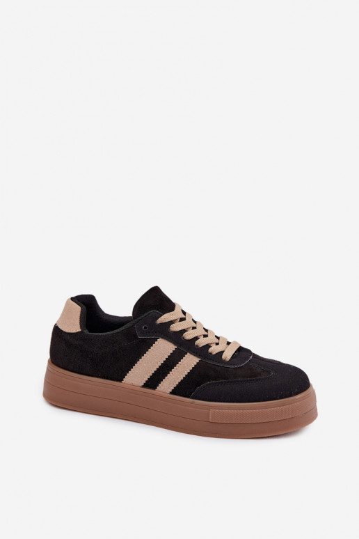 Zapatillas deportivas negras con plataforma Giselia
