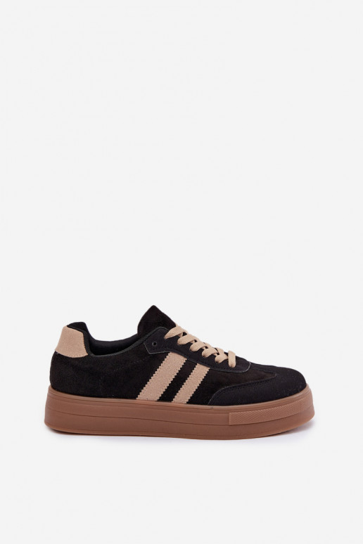 Zapatillas deportivas negras con plataforma Giselia