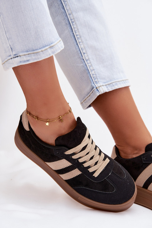 Zapatillas deportivas negras con plataforma Giselia
