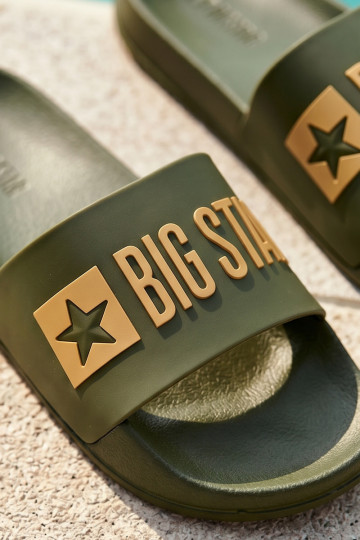 Chanclas para hombres verdes "Big Star SS174360" 2