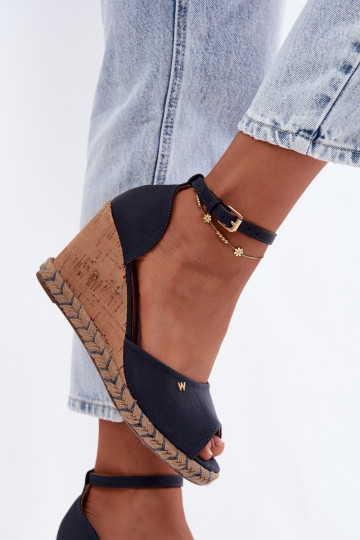 Sandalias de mujer azul oscuro con plataforma Su Braid INrangler 20261086.29Y