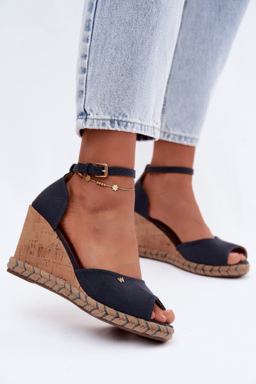 Sandalias de mujer azul oscuro con plataforma Su Braid INrangler 20261086.29Y 2