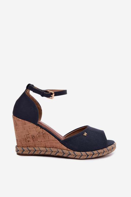 Sandalias de mujer azul oscuro con plataforma Su Braid INrangler 20261086.29Y