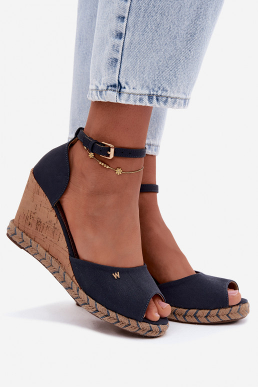 Sandalias de mujer azul oscuro con plataforma Su Braid INrangler 20261086.29Y