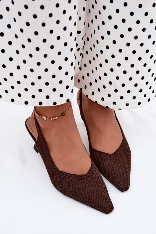 Sandalias de tacón alto de chocolate Typu Klepsydra Purea