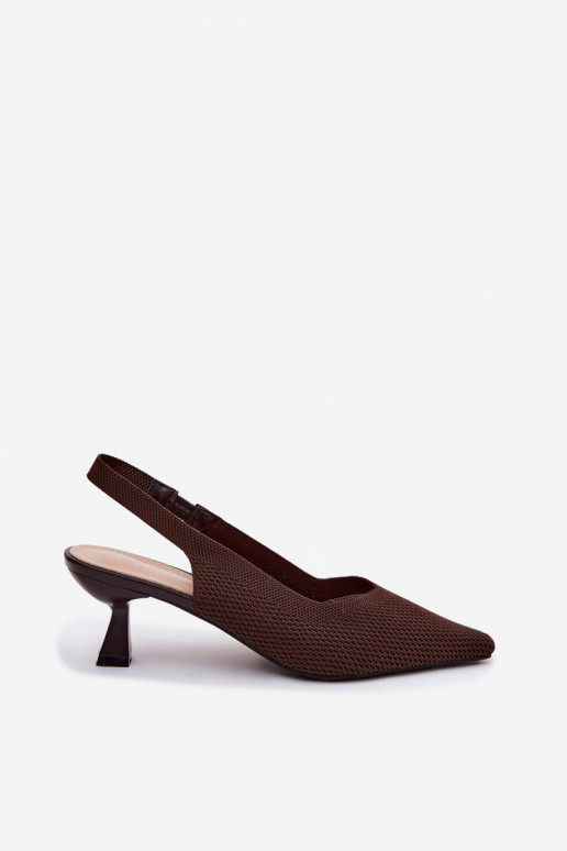 Sandalias de tacón alto de chocolate Typu Klepsydra Purea