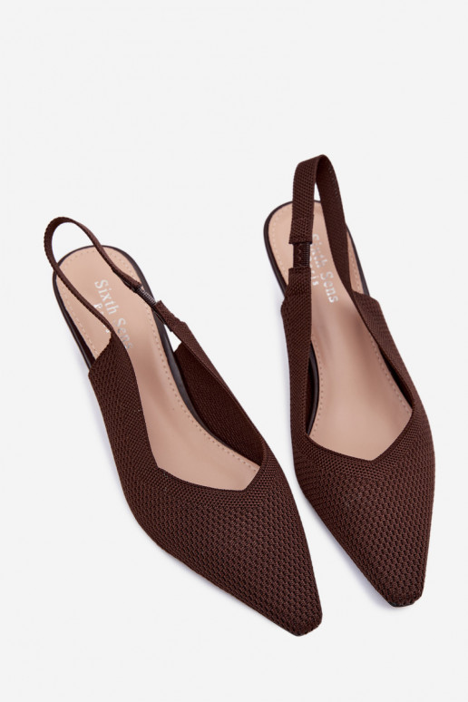 Sandalias de tacón alto de chocolate Typu Klepsydra Purea