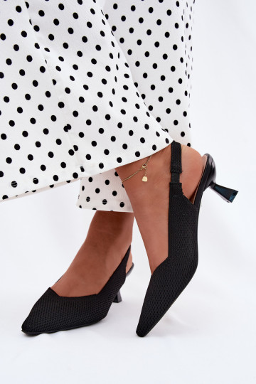 Sandalias de tacón alto negras Typu Klepsydra Purea 2