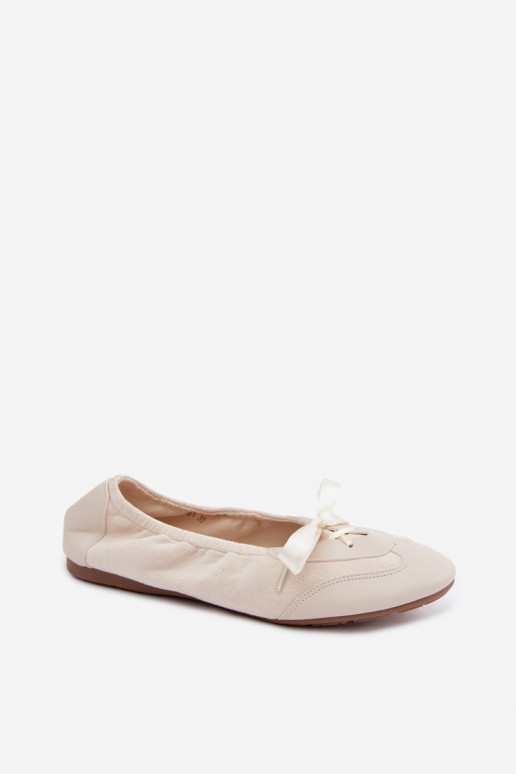 Bailarinas deportivas color marfil con detalles elegantes Peonia