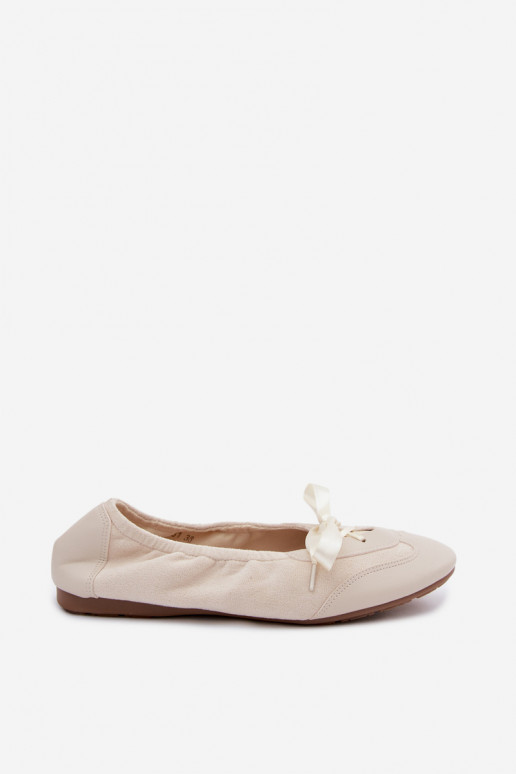 Bailarinas deportivas color marfil con detalles elegantes Peonia