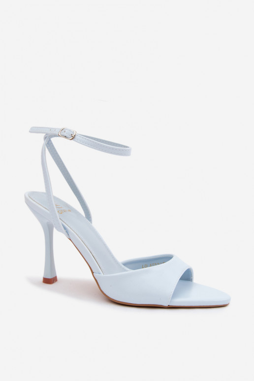 Sandalias azules de mujer con tacones finos de cuero sintético Palmer