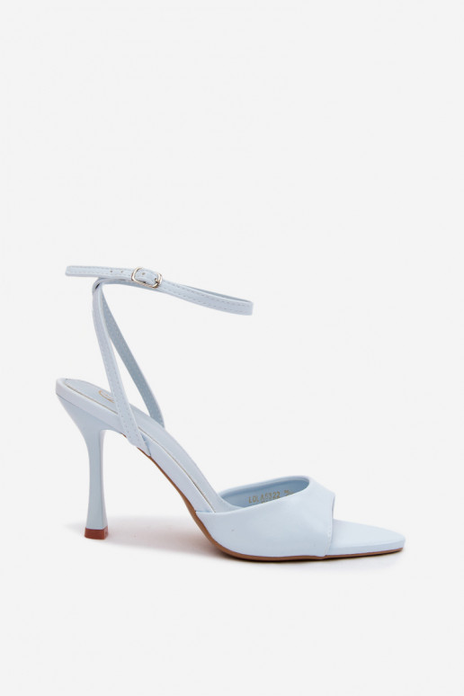 Sandalias azules de mujer con tacones finos de cuero sintético Palmer