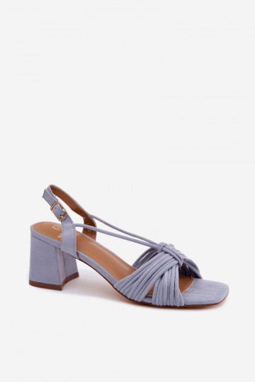 Sandalias de mujer con tirantes y tacones en azul Taffina 2