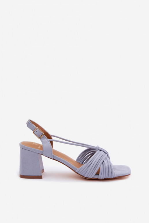 Sandalias de mujer con tirantes y tacones en azul Taffina