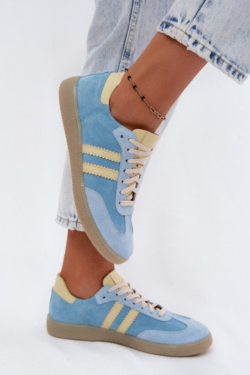 Zapatillas de ante azul claro Zazoo N1068
