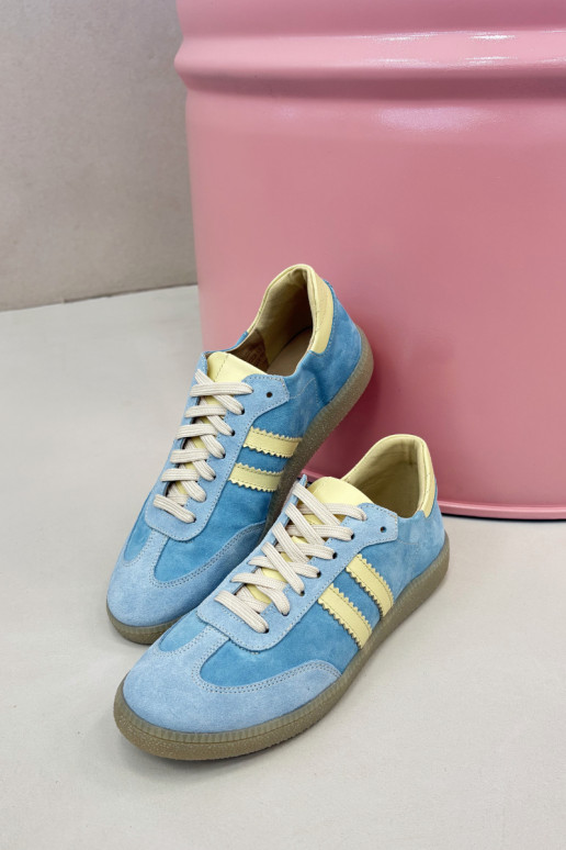 Zapatillas de ante azul claro Zazoo N1068
