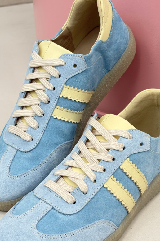 Zapatillas de ante azul claro Zazoo N1068