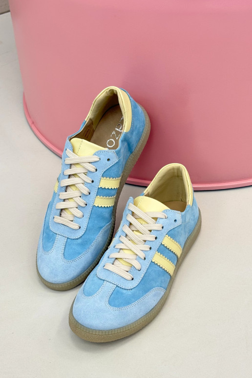 Zapatillas de ante azul claro Zazoo N1068