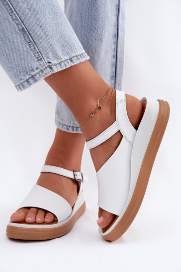 Sandalias blancas para mujer con plataforma 2