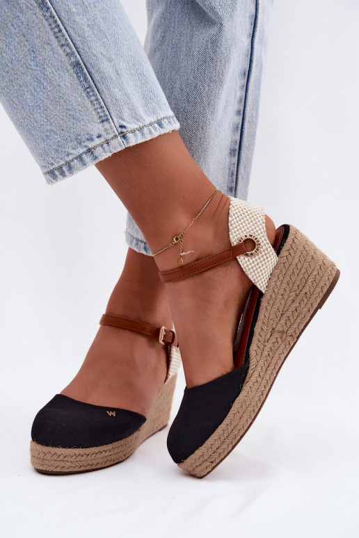 Espadrilles negras con plataforma